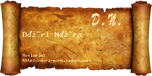 Dóri Nóra névjegykártya